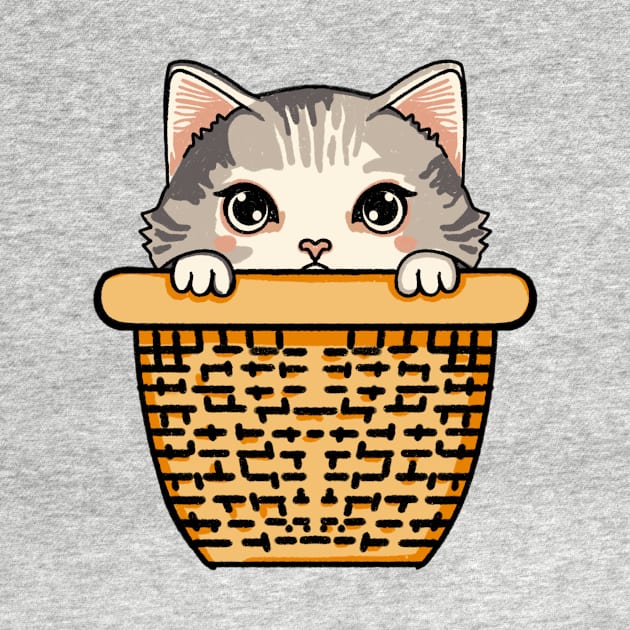 Cat In Basket by pilipsjanuariusDesign